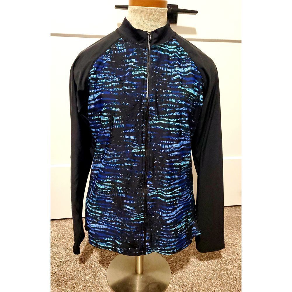 SOGO SWIM TROPICAL BLACK RASH GUARD